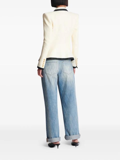 Balmain two-tone fitted jacket - Neutrals