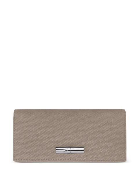Longchamp Roseau foldover leather wallet - Grey - zdjęcie produktu nr 1