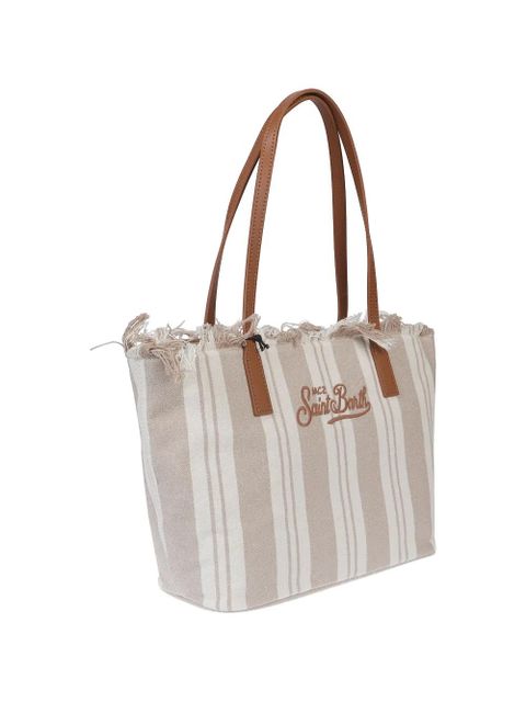 MC2 Saint Barth striped fringed bag - Neutrals
