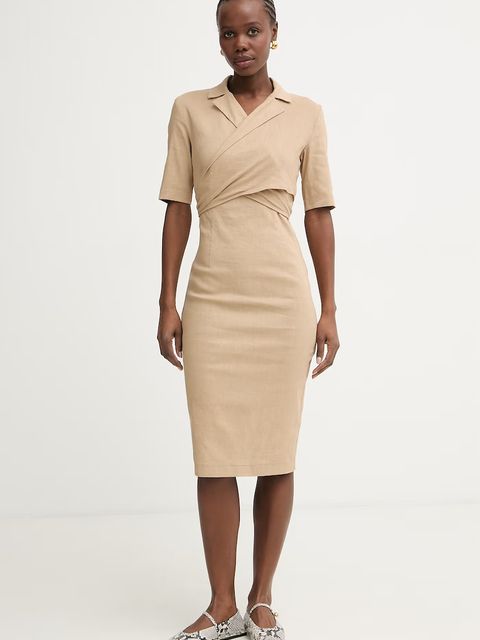 Pinko sukienka z lnem - zdjęcie produktu nr 1