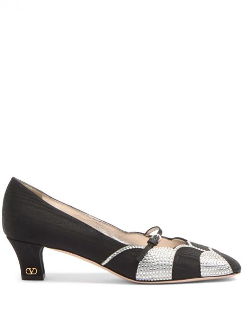 Valentino Garavani 45mm Bowow embellished pumps - Black - zdjęcie produktu nr 1