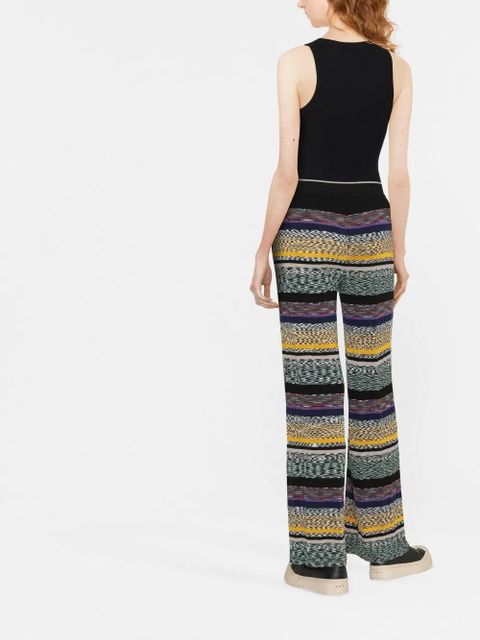 Missoni striped knitted trousers - Black