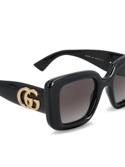Gucci butterfly-frame double G sunglasses - Black