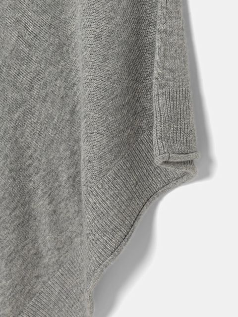 United Colors of Benetton poncho z domieszką wełny kolor szary 1235DU01A - zdjęcie produktu nr 2