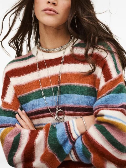 Ba&Sh Serena striped round-neck jumper - Neutrals