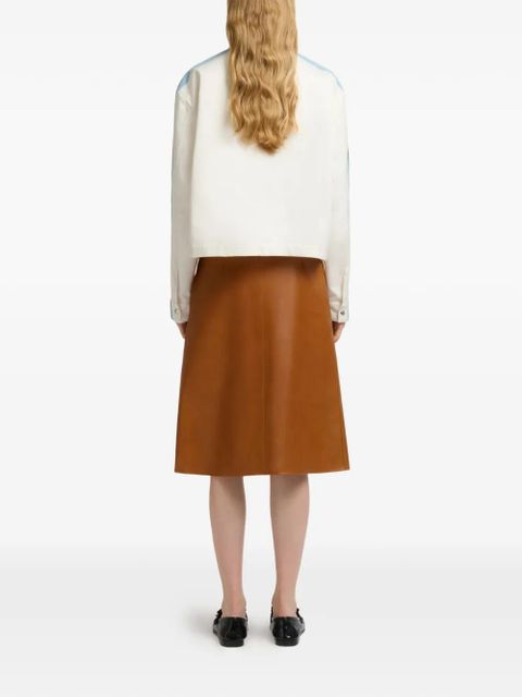 Marni striped zip shirt - White