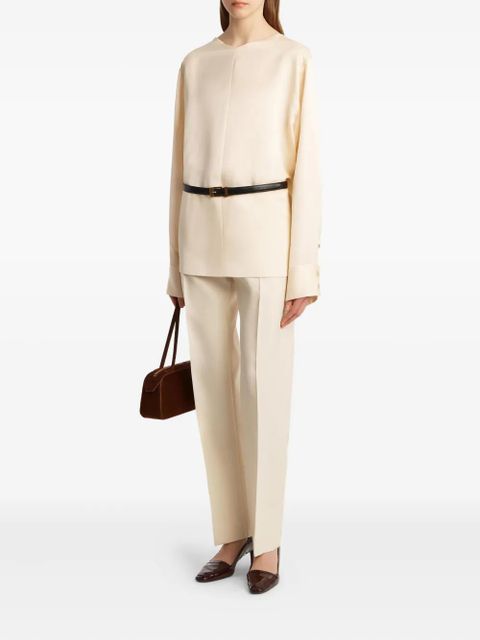 KHAITE Durion tie-back blouse - Neutrals - zdjęcie produktu nr 2