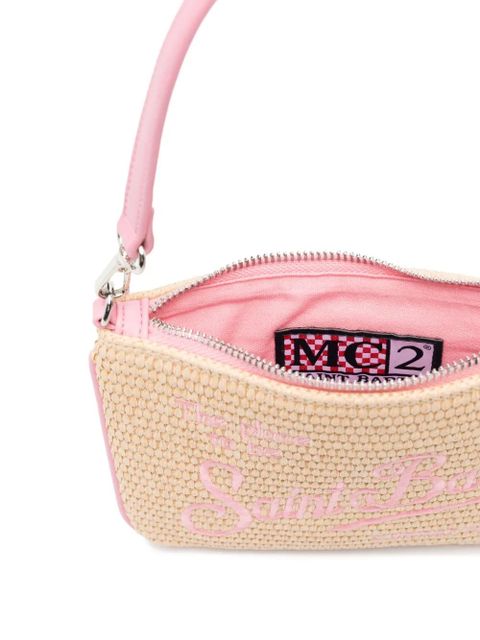 MC2 Saint Barth mini Parisienne straw shoulder bag - 1121 EMBROIDERED