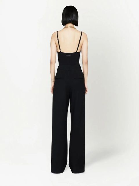 ANINE BING Carrie wide-leg twill pants - Black