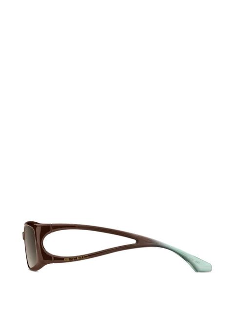 ETRO cut-out rectangular sunglasses - Brown