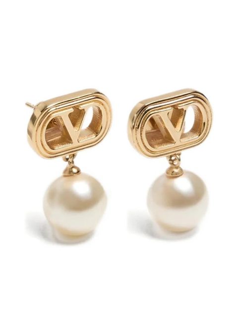Valentino Garavani Ovalette drop earrings - Gold