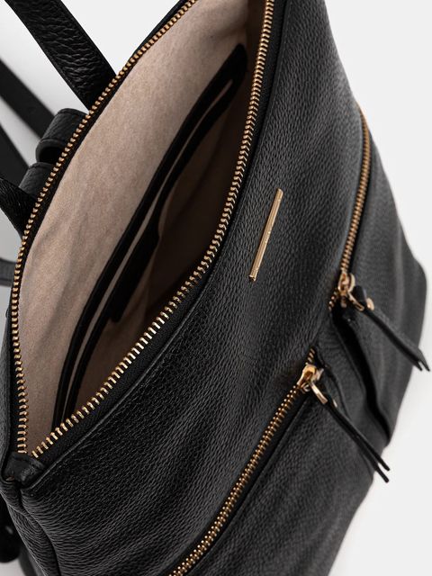 Geox plecak skórzany IRENIE damski kolor czarny duży gładki D25JVA 00046