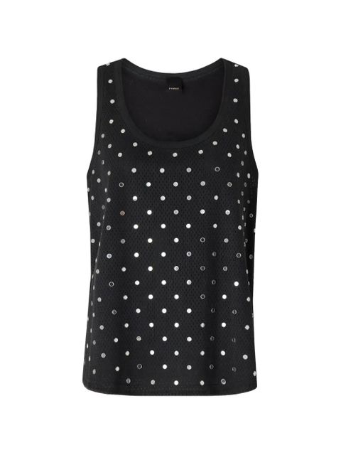 PINKO mirror-detail tank top - Black - zdjęcie produktu nr 1