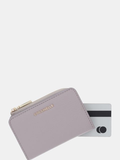 Coccinelle portfel skórzany damski kolor szary E2 MW5 17 01 01