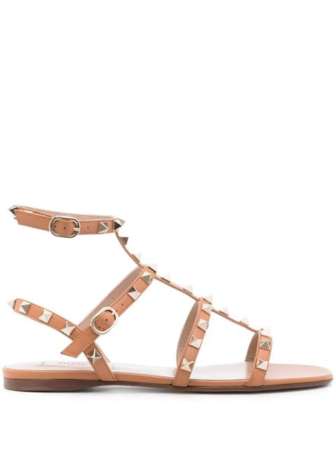 Valentino Garavani Rockstud strappy sandals - Brown - zdjęcie produktu nr 1