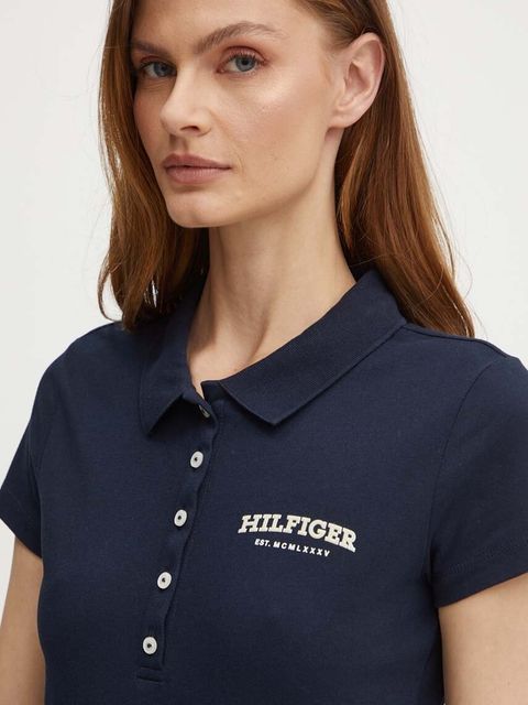 Tommy Hilfiger polo damski kolor granatowy WW0WW41895