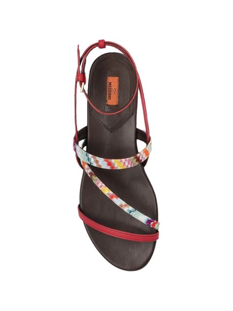 Missoni strap detail sandals - Red