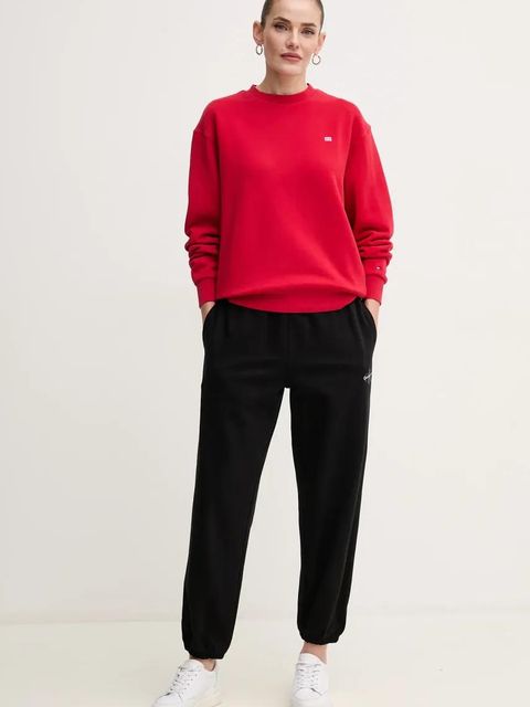 Calvin Klein Jeans spodnie dresowe damskie kolor czarny gładkie LV047B235G