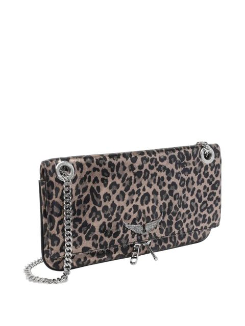 Zadig&Voltaire Rock Nano animal print chain shoulder bag - Neutrals