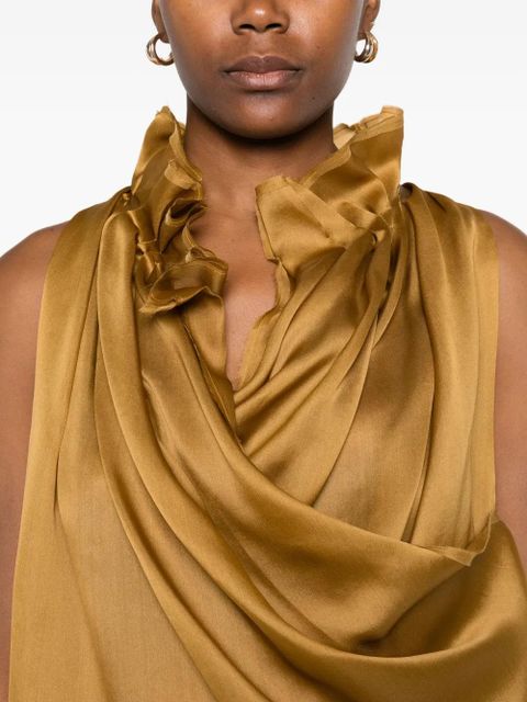 KHAITE draped maxi dress - Yellow