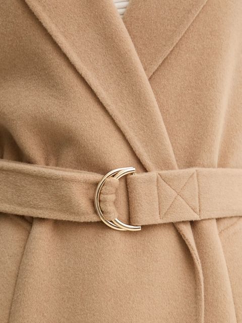 Marella płaszcz z wełną kolor beżowy 2523016011200