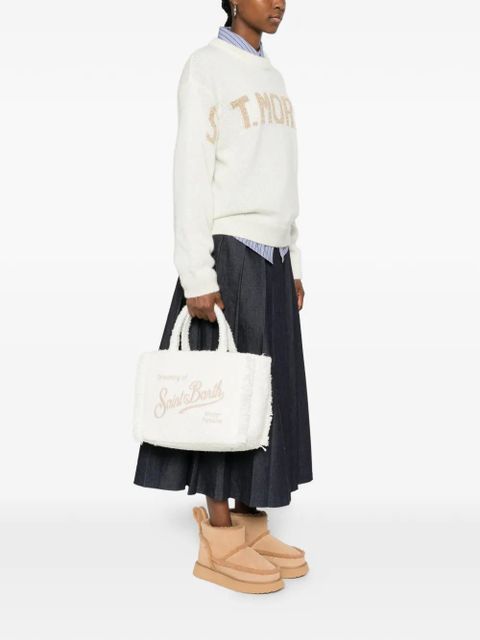 MC2 Saint Barth embroidered-logo tote bag - Neutrals