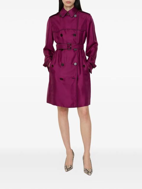 Burberry long silk Foxfield trench coat - Purple - zdjęcie produktu nr 1