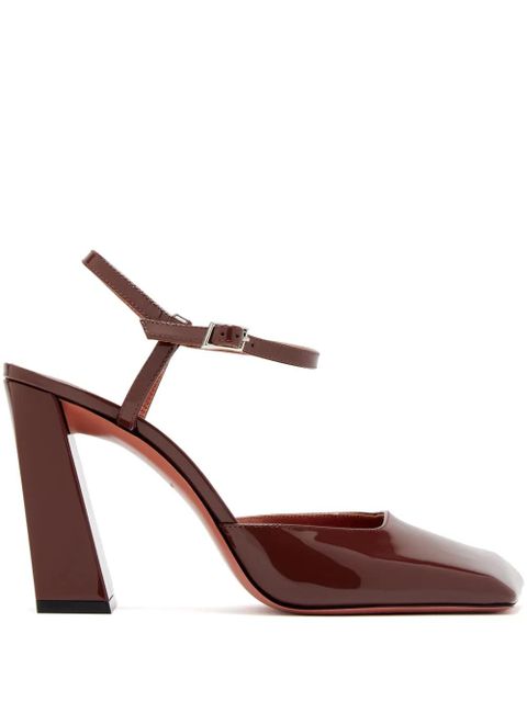 Amina Muaddi 95mm Charlotte pumps - Brown - zdjęcie produktu nr 1