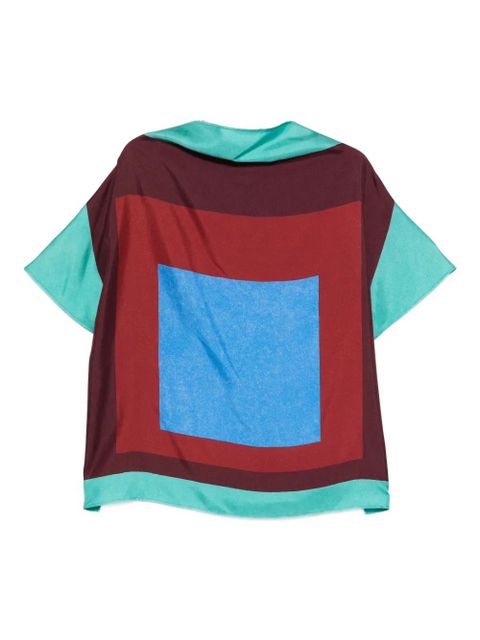 LOEWE geometric-print top - Green - zdjęcie produktu nr 1