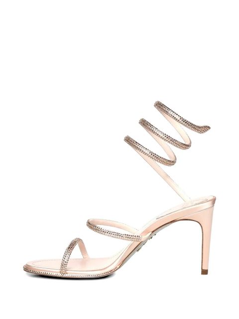 René Caovilla Cleo embellished wrap sandals - Pink