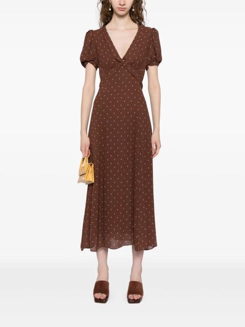 Reformation Michelle dress - Brown - zdjęcie produktu nr 2
