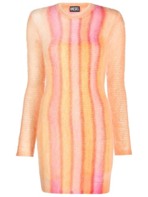 Diesel striped-knit bodycon dress - Orange - zdjęcie produktu nr 1
