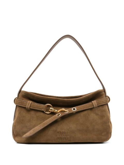 Miu Miu Aventure suede shoulder bag - Brown - zdjęcie produktu nr 1