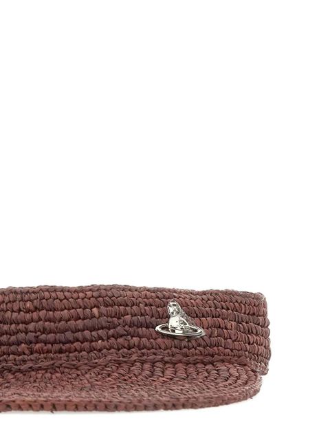 Vivienne Westwood Orb woven raffia visor - Brown