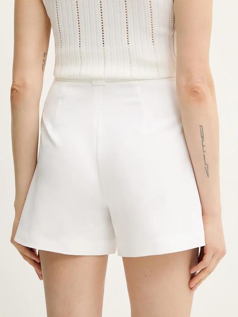 Guess szorty VALENTINA damskie kolor biały gładkie high waist W5GD0I WH9Y2 - zdjęcie produktu nr 2