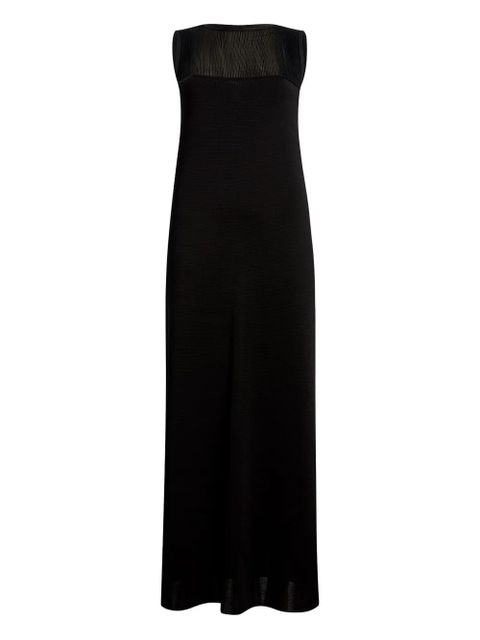 KHAITE sheer-panel maxi dress - Black - zdjęcie produktu nr 1