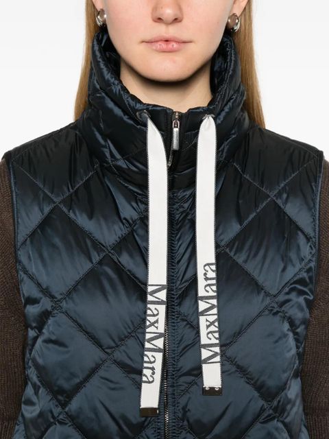 Max Mara quilted sleeveless jacket - Blue
