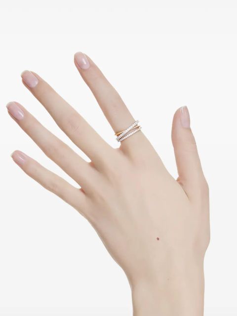 Swarovski Hyperbola engraved logo crystal ring - Gold - zdjęcie produktu nr 2