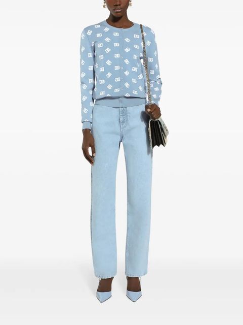 Dolce & Gabbana DNA logo print cardigan - Blue
