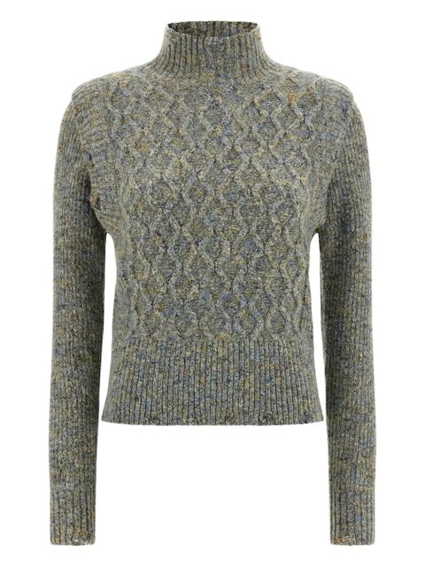 PINKO Proud Mary cable-knit turtleneck sweater - Multicolour - zdjęcie produktu nr 1