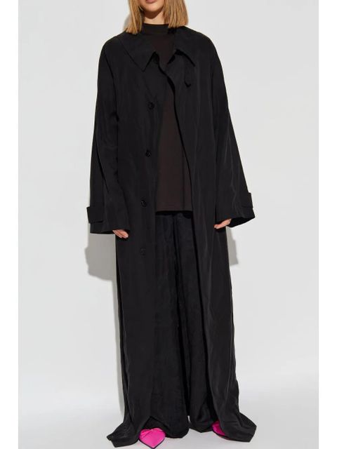 Balenciaga buttoned long coat - Black