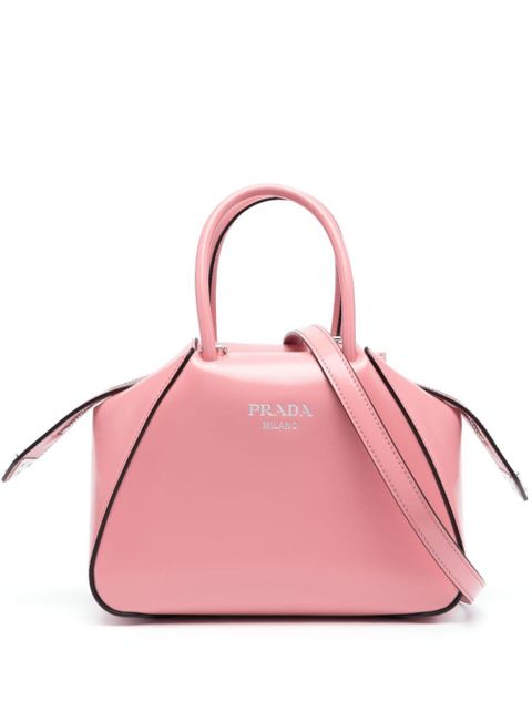 Prada Supernova brushed leather tote bag - Pink - zdjęcie produktu nr 1