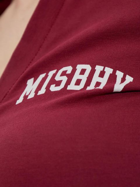 MISBHV V-neck logo top - Red