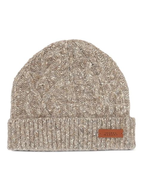 ISABEL MARANT Tolie cable-knit beanie - Neutrals - zdjęcie produktu nr 1