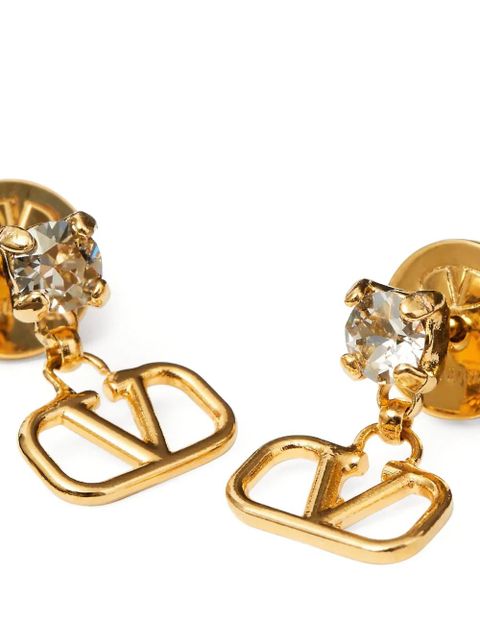 Valentino Garavani VLogo signature crystal-embellished earrings - Gold