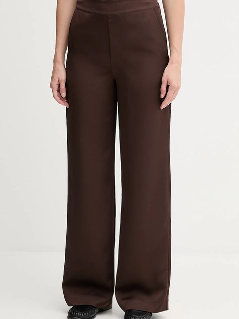 Joop! spodnie damskie kolor brązowy proste high waist 30048199 - zdjęcie produktu nr 1