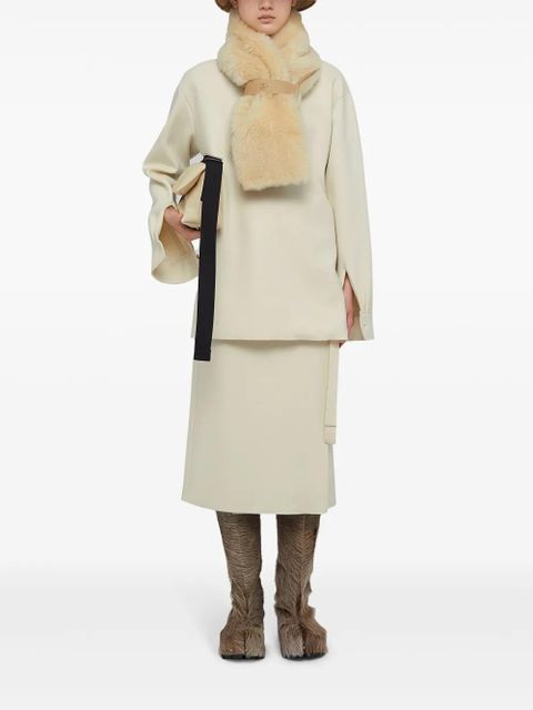 Jil Sander high-neck wool top - White