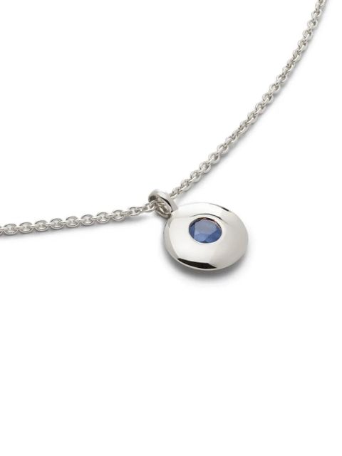 Monica Vinader September sapphire pendant necklace - Silver - zdjęcie produktu nr 2