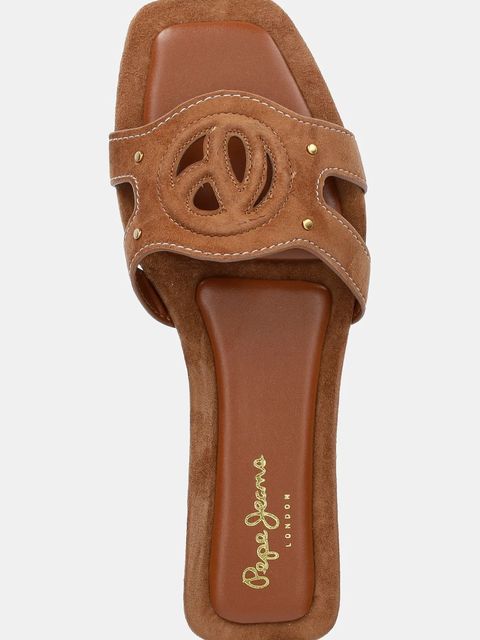 Pepe Jeans klapki zamszowe FRIDA SOFT