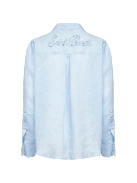 MC2 Saint Barth chest-pocket linen shirt - Blue - zdjęcie produktu nr 2